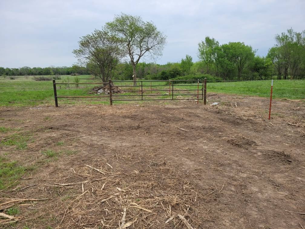 Pipe gate in an open pasture