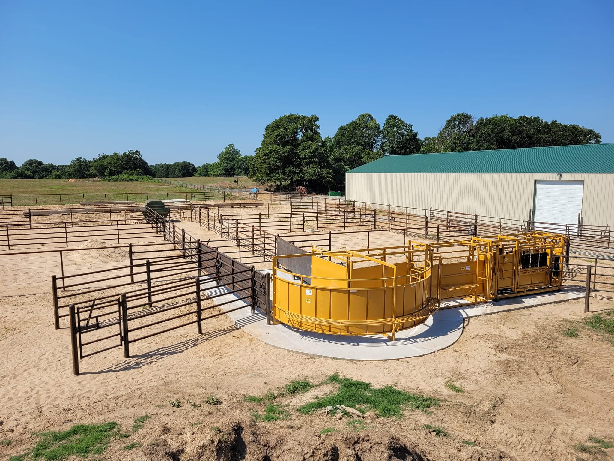 Completed cattle pen complex