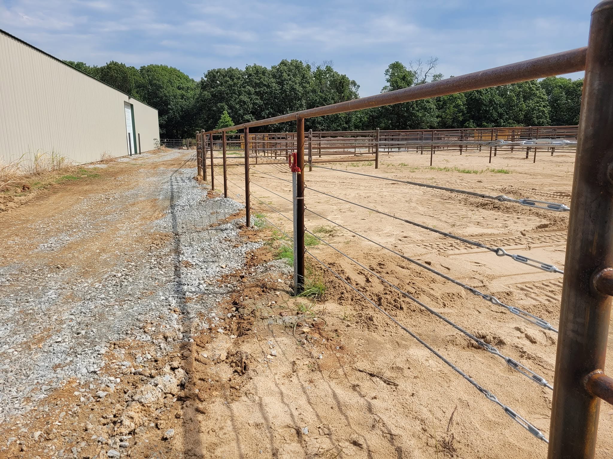 Cattle pens and loading area