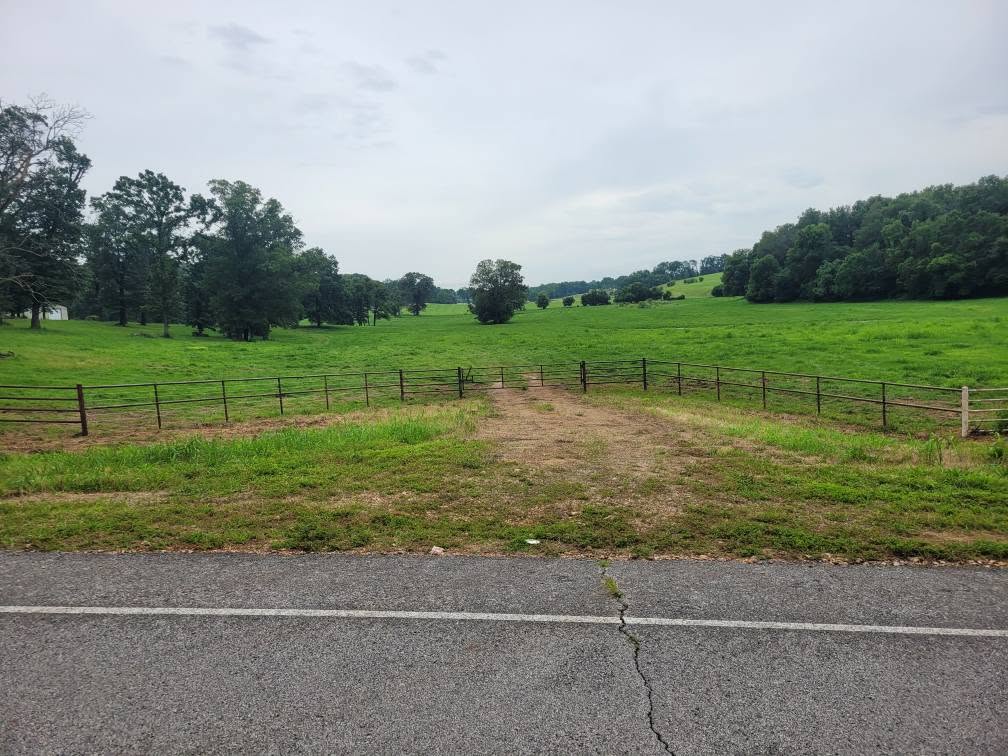 Entry gate viewed from the driveway